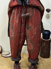 Plus Size - Autumn Vintage Floral Causal Harem Pants