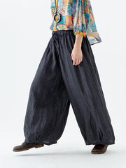 Plus Size Women Casual Spring Wide Leg Pants